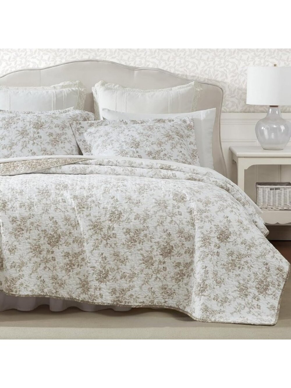 Reversible King Quilt Set with Shams, Soft Cotton Bedding, Cozy Home Decor